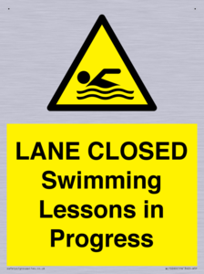 LANE CLOSED Swimming Lessons in Progress